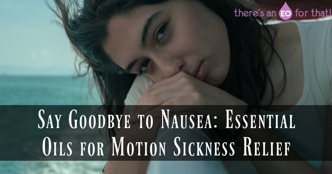 Girl with motion sickness on a boat at sea - the best essential oils for motion sickness